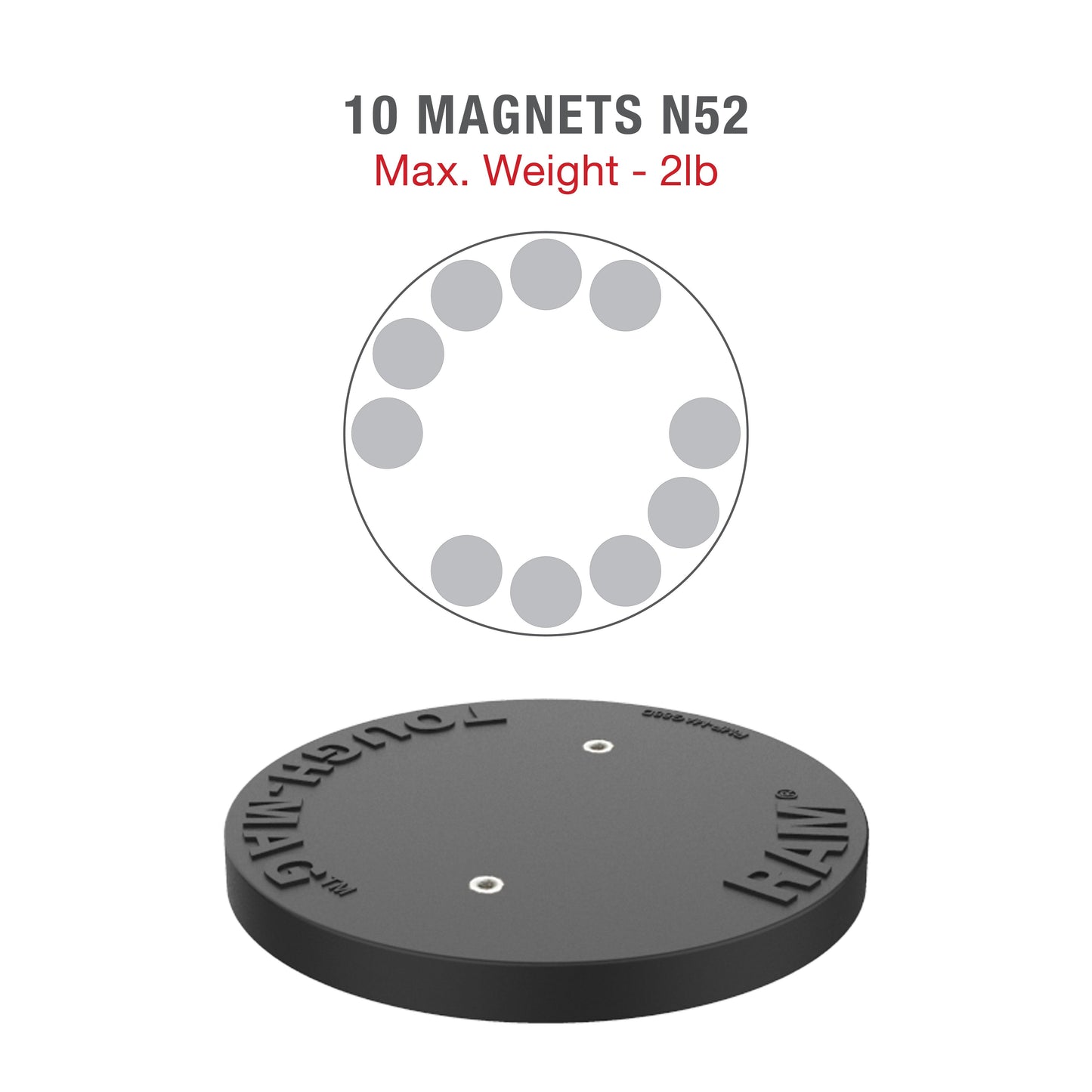 RAM® Single Pivot Magnetic Mount (RAP-101-PV4-NK-MAG88U)