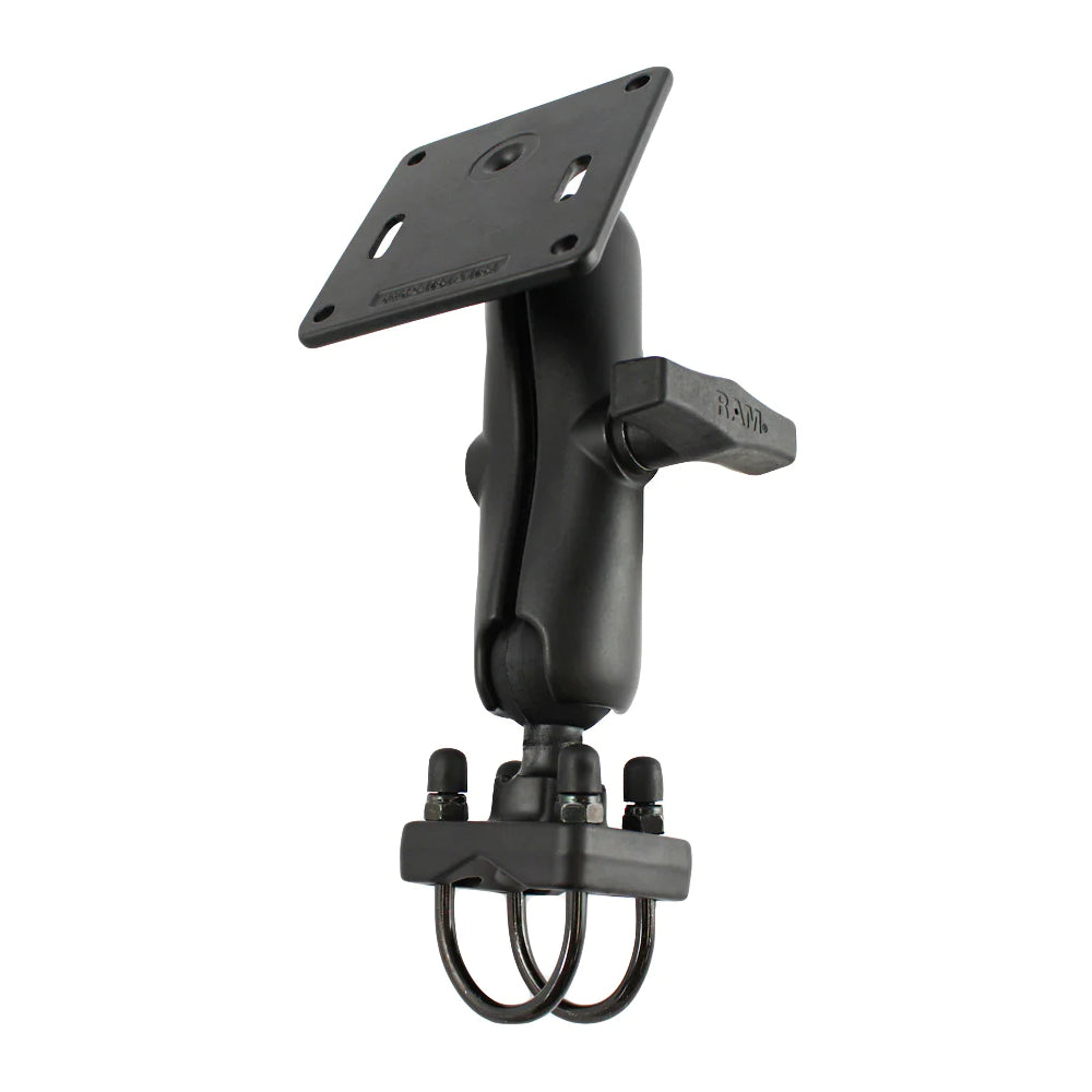 RAM® Double U-Bolt Mount with 75x75mm VESA Plate for 1" - 1.25" Rails (RAM-334U)