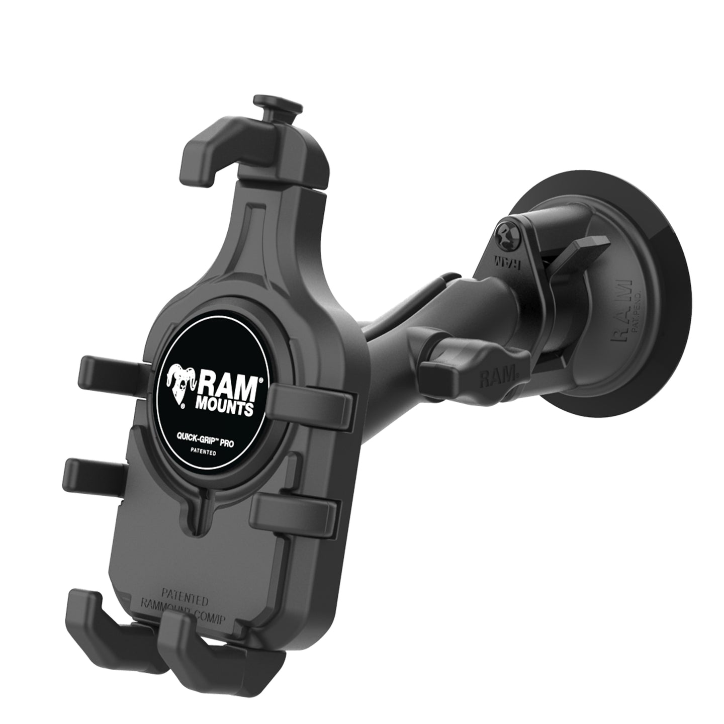RAM® Quick-Grip™ Pro Phone Mount with Twist-Lock™ Suction Cup - Medium (RAM-B-166-PD5U)