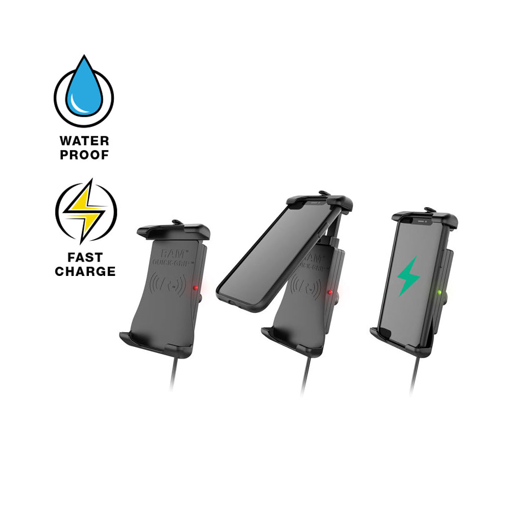 RAM® Quick-Grip™ 15W Waterproof Wireless Charging Suction Cup Mount (RAM-B-166-UN14W-1)