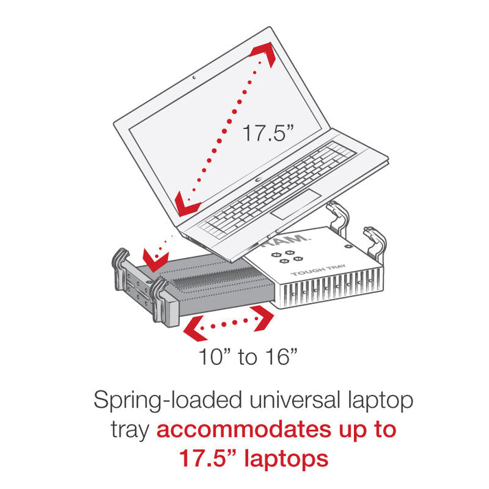 RAM Universal Drill-Down Horizontal Laptop Mount | Mounts NZ – Mounts ...