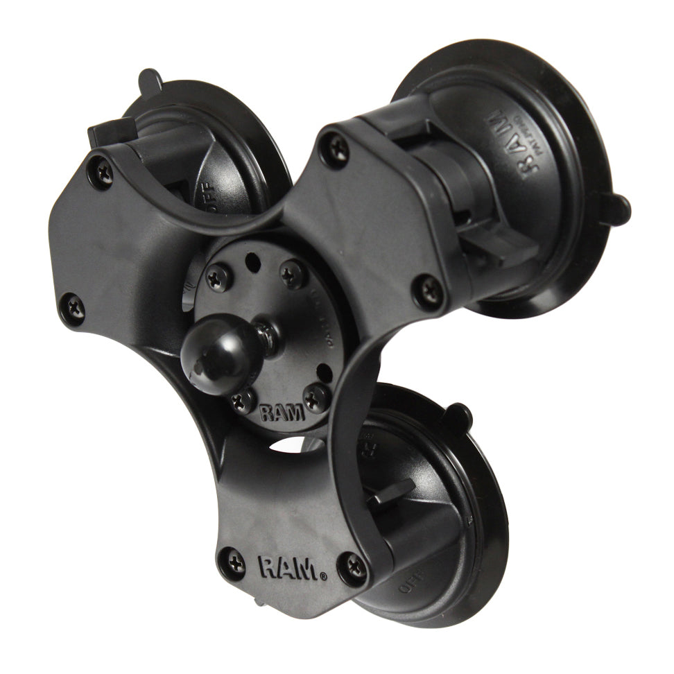 RAM® Twist-Lock™ Triple Suction Cup Ball Base - B Size (RAP-B-365-224-1U)