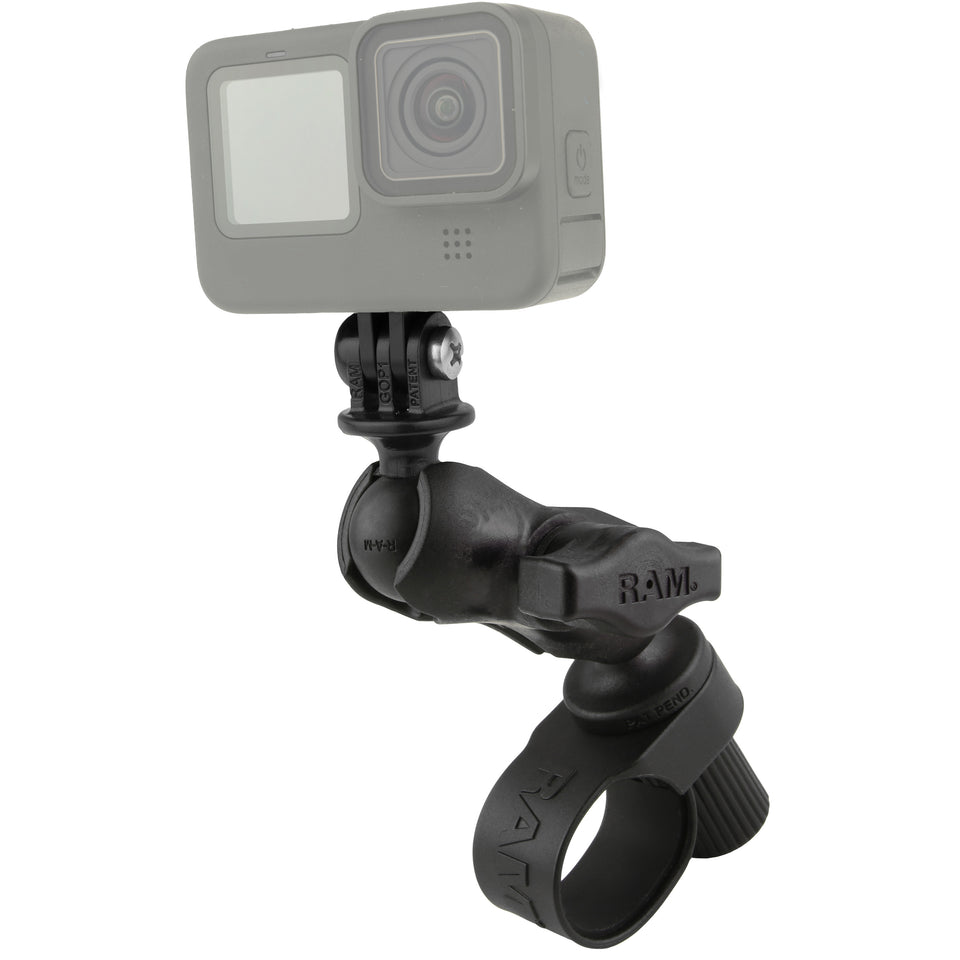 RAM® Tough-Strap™ Double Ball Mount with Universal Action Camera ...
