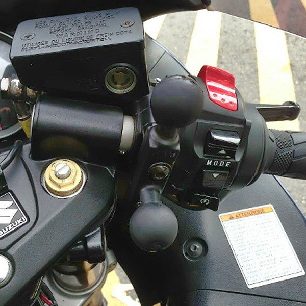 RAM Motorcycle Brake/Clutch Reservoir Base w/ (2 Qty) 1" Balls (RAM-B-309-2U) - Image2