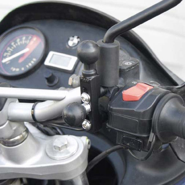 RAM Motorcycle Brake/Clutch Reservoir Base w/ (2 Qty) 1" Balls (RAM-B-309-2U) - Image3