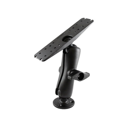 RAM D Size Ball Mount with Round Plate Medium Length (RAM-D-111U) - Image1