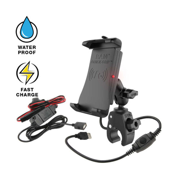 RAM-B-400-A-UN14W-V7M RAM Quick-Grip Waterproof Wireless Charging Mount with Tough-Claw-image-1