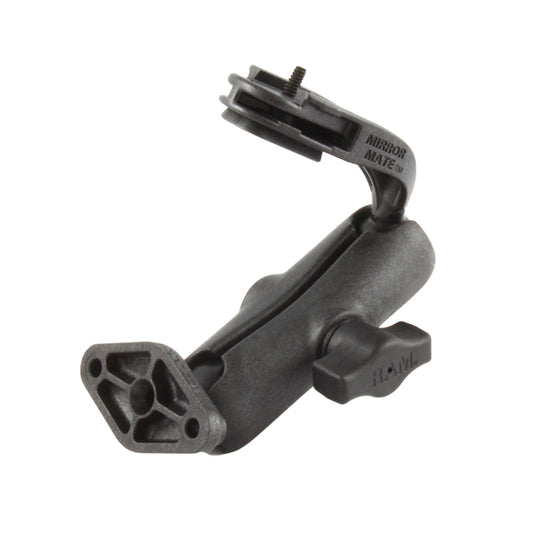 RAM Mirror Mount with Medium Double Socket Arm and Diamond Base Adapter (RAP-B-191AU) - RAM Mounts New Zealand - Mounts NZ